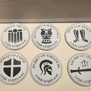 Armor of God Coaster Set, 3D Printed, Coaster Set