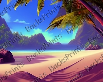 Tropical Beach Art Piece