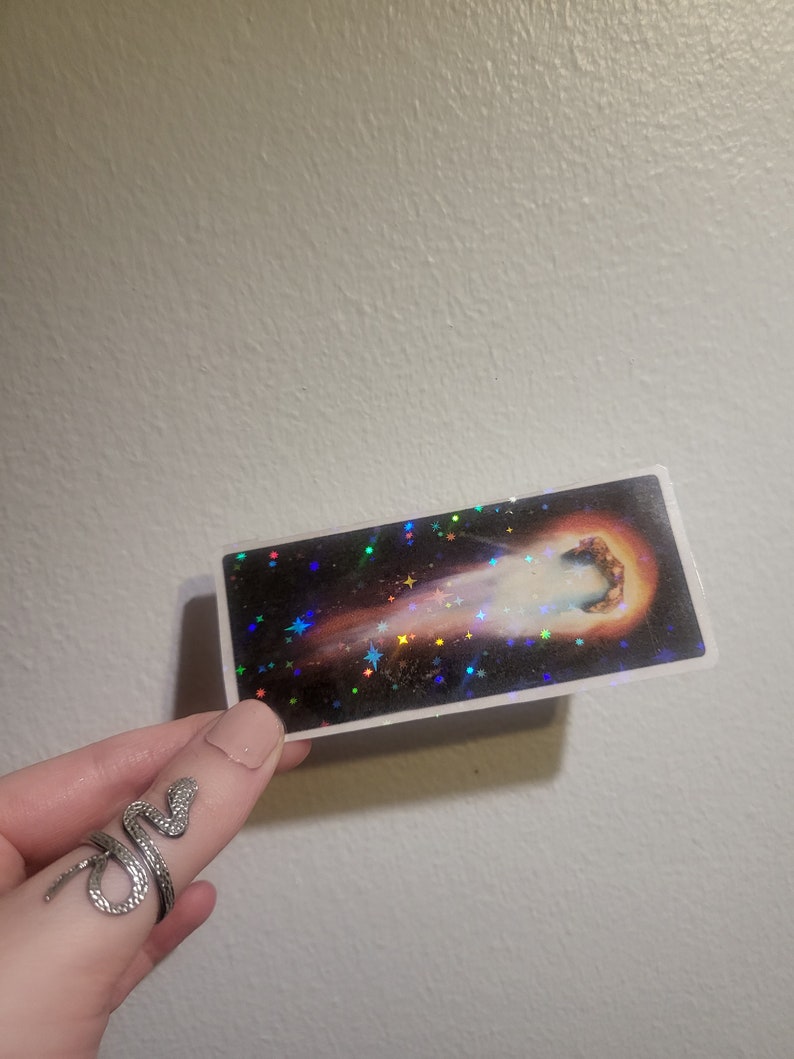 Comet Sticker Holographic Space Art Asteroid Meteorite Science ...