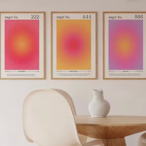 Angel number posters set