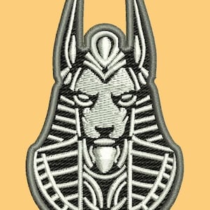 Anubis Egyptian God Embroidery File for hat