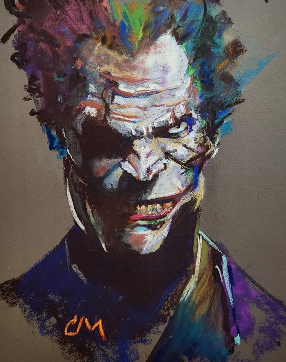 Original Joker Pastel Painting | DC Comics Fan Art (8x10) - Etsy