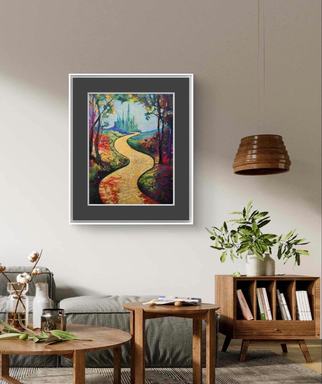 Yellow Brick Road Pastel Art Print | Signed Whimsical Oz Decor