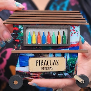 Puerto Rico Piragua Cart Magnet: Colorful Souvenir