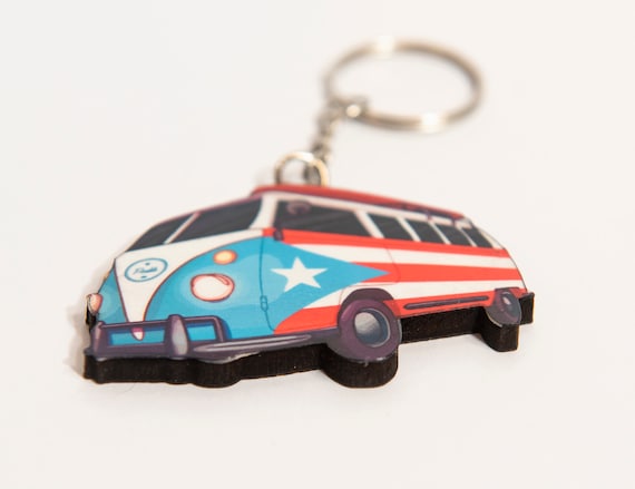 Llavero volkswagen Van,boricua, Llaveros Puertorriqueños, Llaveros únicos,  Souvenirs Puertorriqueños, Volkswagen Boricua. 