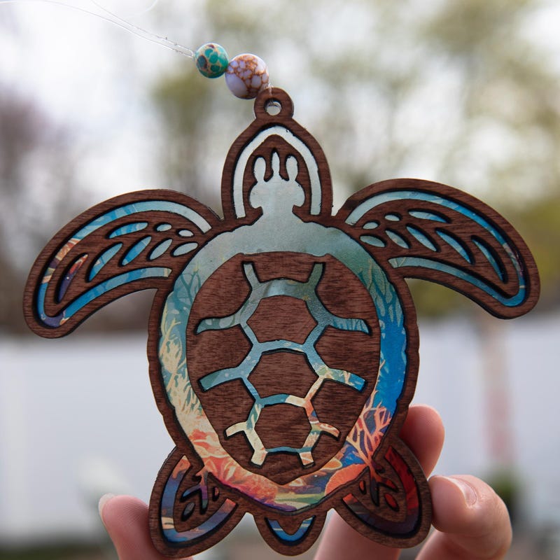 Turtle Suncatcher - Etsy