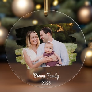 Personalized Family Picture Ornament, Christmas Gift Ornament, Custom Photo Ornament, Unique Christmas Ornament, Family Memorial Ornament