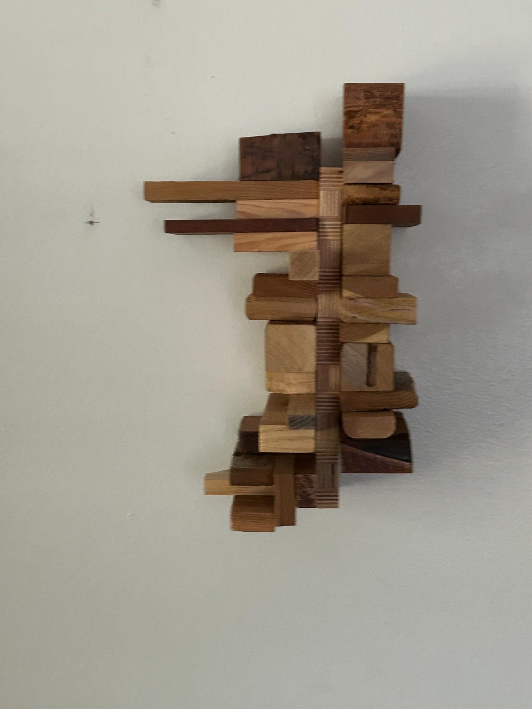 Rustic Wood Wall Hanging - Handcrafted Abstract Art Piece Crated in My ...