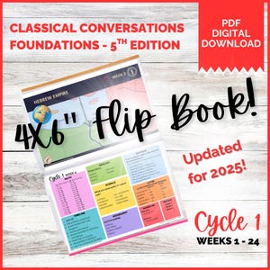 Classical Conversations Cycle 1 Flip Book: Memory Work Resource (Digital Download 4x6&quot;)