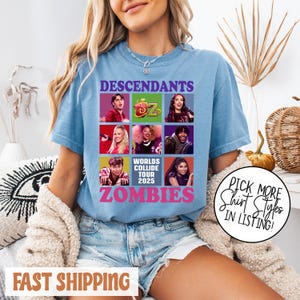 Descendants Zombies World Tour Matching T-shirt, Disney The Rise Of Red Group Shirt, Descendants Concert, Summer Music Festival Tee