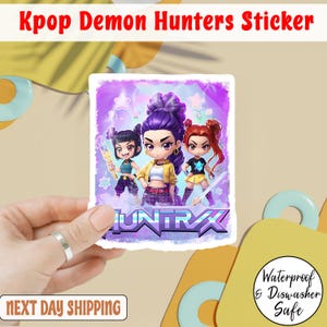 Kpop Huntrix Sticker, Kpop Demon Hunter Stickers, Rumi Zoey Mira Sticker, Saja Boys Sticker, Kpop Huntrix Fan Gifts, Demon Hunters Sticker