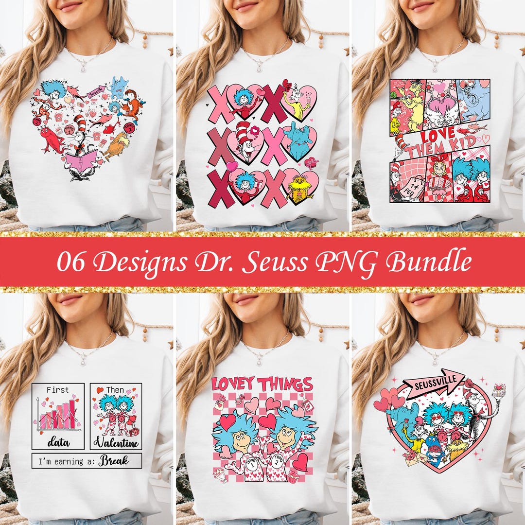 06 Designs Dr. Seuss Happy Valentine's Day Png, Valentine Book Lover ...