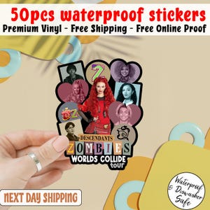 Descendants Zombies World Tour Sticker, The Rise Of Red Group Sticker, Descendants Concert Sticker, Summer Music Festival 2025 Trip Sticker
