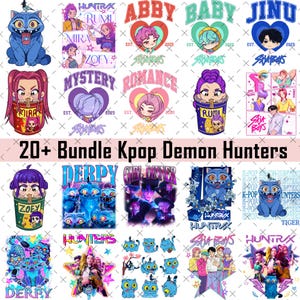 20+ Bundle Kpop Saja Boys Png, Kpop Demon Hunters Bundle, Kpop Huntrix Png, Saja Boys Fan Gifts, Demon Hunters Fan Art Digital Download