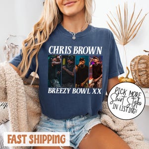Vintage Chris Brown Breezy Bowl XX Tour T-Shirt, Chris Brown Grafik-T-Shirt, Musik Tour Y2k T-Shirt, Konzert Retro Shirt, Chris Brown Fan Geschenk
