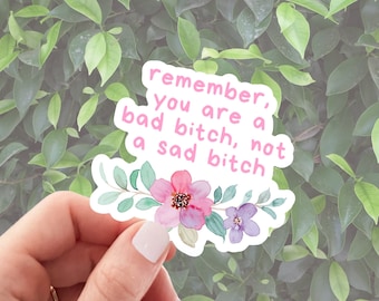 Bad Bitch Positive Affirmational Stickers, Fun Stocking Stuffers, Unique Presents for Friends