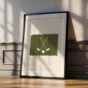 Moderne Golf Wandkunst | Minimalistischer Golf Themed Print | Golf Club Digitaler Download | Golf-Liebhaber-Dekor | Modernes Golf Poster für Man Cave
