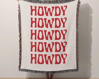 Howdy Fleecedecke: Western Jacquard Cowboy Dekor