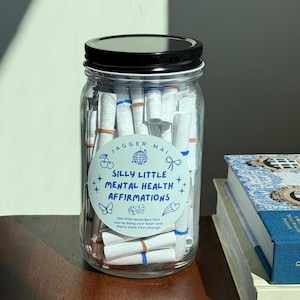 Barattolo di affermazioni sulla salute mentale buffo / Affermazioni per ansia e stress / Regalo di mentalità positiva / Barattolo di incoraggiamento divertente