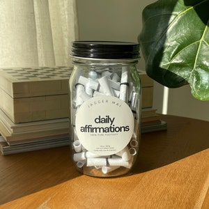 Pot d'affirmations du jour | 100 cartes affirmatives | Cadeau affirmatif | La pleine conscience moderne