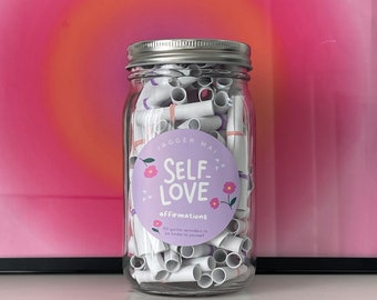 Self Love Affirmation Jar | 100 Self-Love Affirmative Cards To Build Self-Esteem, Confidence, and Inner Wellness