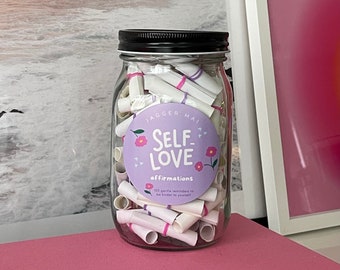 Self Love Affirmation Jar | 100 Self-Love Affirmative Cards To Build Self-Esteem, Confidence, and Inner Wellness