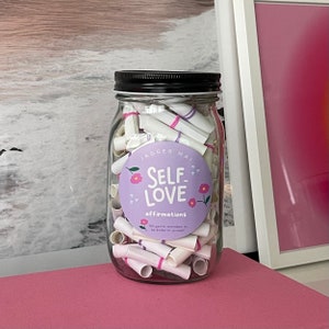 Self Love Affirmation Jar | 100 Self-Love Affirmative Cards To Build Self-Esteem, Confidence, and Inner Wellness