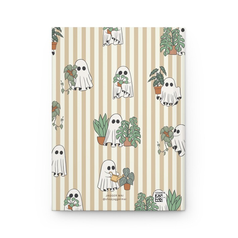 Spooky Cute Plant Ghost Journal, Halloween Garden Art image 3
