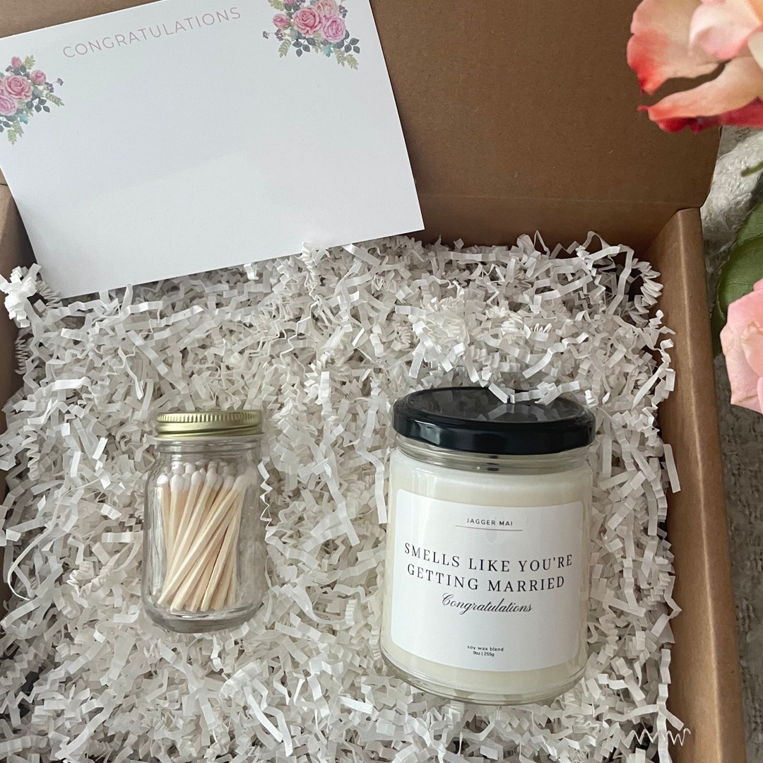 Engagement Gift Box for Couple, Engagement Candle Gift Set, Smells Like