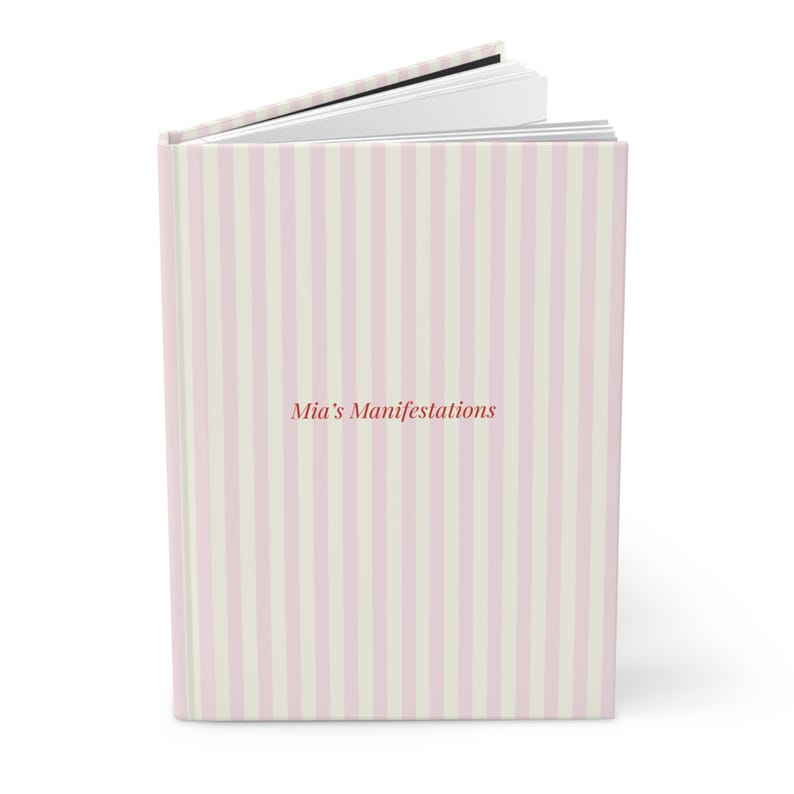 Custom Name Manifestation Journal | Personalized Manifesting Notebook with Stripes | Law of Attraction Journal Gift image 12
