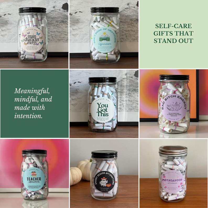 You Got This Affirmation Jar, Notes of Encouragement, Choice of Motivation & Healing Affirmations for Daily Positivity image 18