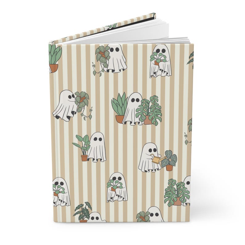 Spooky Cute Plant Ghost Journal, Halloween Garden Art image 4