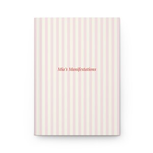 Custom Name Manifestation Journal | Personalized Manifesting Notebook with Stripes | Law of Attraction Journal Gift image 2