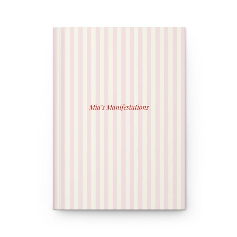 Custom Name Manifestation Journal | Personalized Manifesting Notebook with Stripes | Law of Attraction Journal Gift image 2