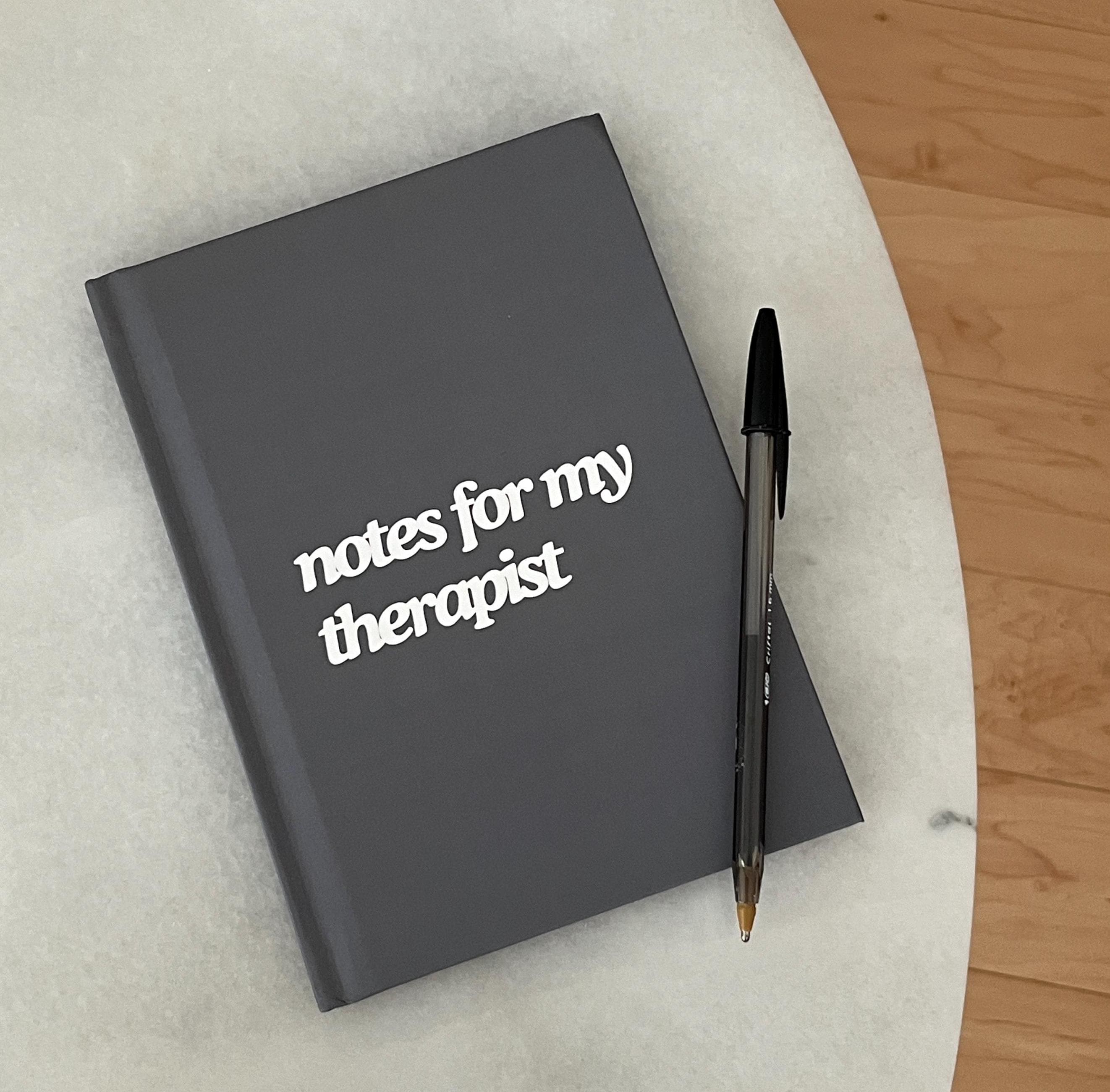 Notes For My Therapist Journal, Self-Discovery Notebook, Anxiety Gift, Funny Mental Health Journal, Therapy Gift Idea, Stress Relief Journal