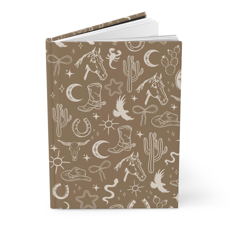 Boho Western Journal – Neutral Desert Vibes Notebook | Cowgirl Core Aesthetic, Rustic Rodeo Stationery, Southwest-Inspired Journal image 4