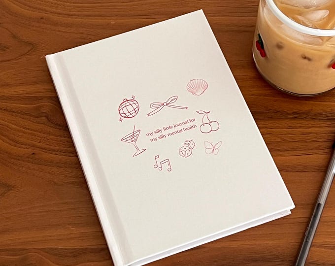 Silly Mental Health Journal, Cutesy Anxiety Notebook, Self-Care Diary