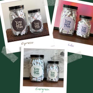 You Got This Affirmation Jar, Notes of Encouragement, Choice of Motivation & Healing Affirmations for Daily Positivity image 7