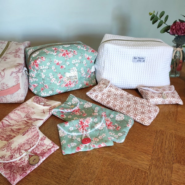 Ensemble Trousse de toilette et pochettes brosse à dents personnalisable