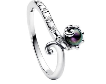 100% echte Pandora Disney Die kleine Meerjungfrau Ursula Ring 56 Größe Original Pandora Real S 925 Sterling Silber Frau Ring