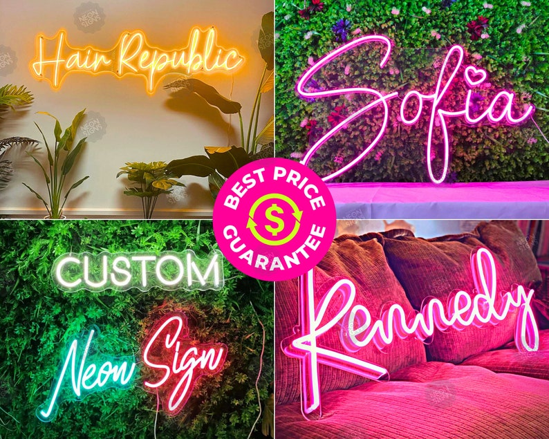 Battery Operated Neon Sign Neon Sign Battery Powered Neon Etsy