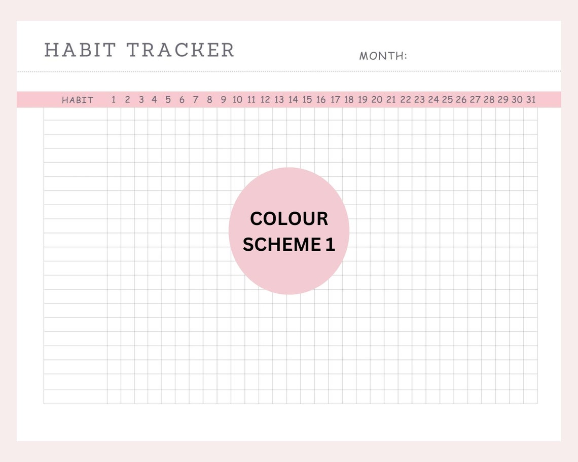 Daily Habit Tracker Printable, Monthly Routine Checklist, Minimalist ...