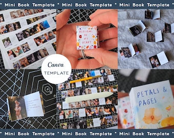 DIY Foto Mini Buch Vorlage: Druckbares Geschenk für Mama (Canva Template)