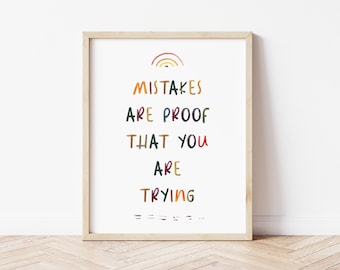 Growth Mindset Poster: Calming Corner Decor (Digital Download)