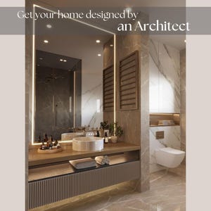 Custom Bathroom Design | E-Design Service | Small Bathroom Remodel Ideas E-Design | Bathroom Renovation designer | 3D rendering