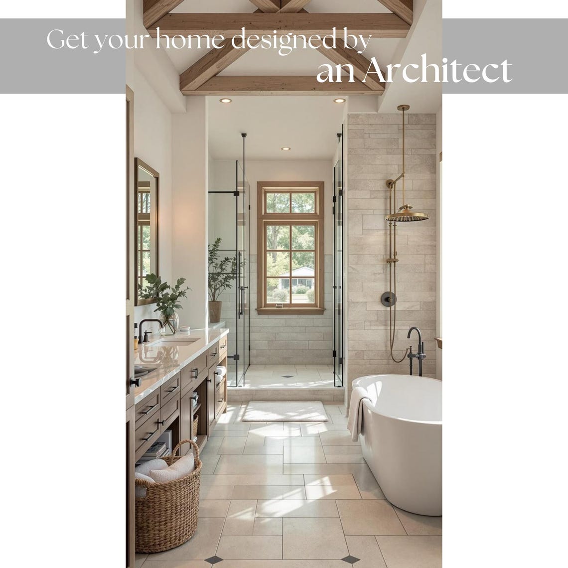 Modern Farmhouse Bathroom Design | E-design Service | Small Bathroom ...