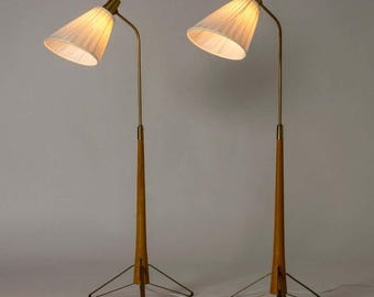 Floor Lamp Metal Modern, Antique Brass Colors Floor Lamp with Adjustable Lampshade, Dimmer Cord Switch Option Bedroom Light Handmade