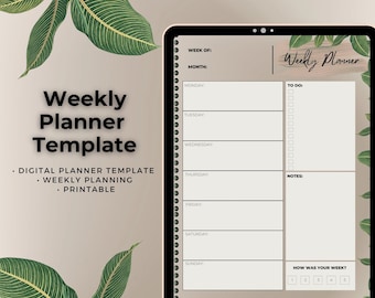 2024 Digital Planner Template | Weekly Digital Planner | Goodnotes Digital Planner | Daily Digital Planner | The Self Care Collection