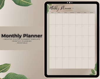 2024 Digital Monthly Planner | Monthly Planner | Digital Notability Planner | Undated Digital Planner | Self Care Collection