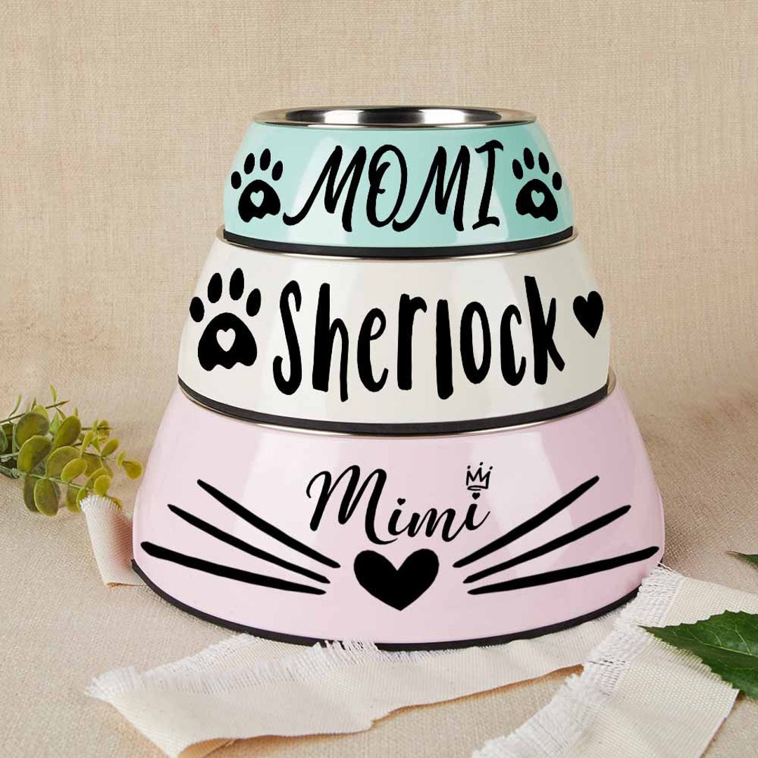 Custom Dog Bowl Paw Print Design in Variety of Colors Etsy